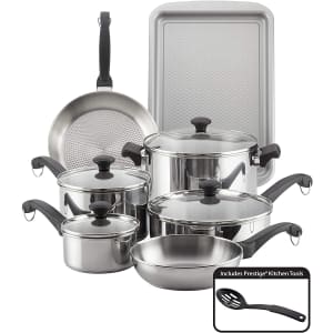 Farberware Classic Traditions Stainless Steel 12-Piece Cookware Set for $104 Farberware Classic Traditions Stainless Steel 12-Piece Cookware Set for $104
