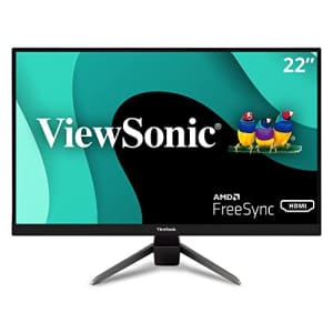 ViewSonic VX2267-MHD 22 Inch 1080p Gaming Monitor with 75Hz, 1ms, Ultra-Thin Bezels, FreeSync, Eye for $120