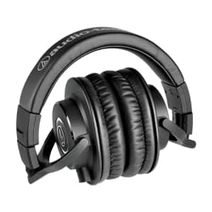 Audio-Technica ATH-M40x Professional Studio Monitor Headphone, Black, with Cutting Edge for $166