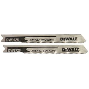 DEWALT DW3726H2 3-Inch 24TPI Thin Metal Cut High Speed Steel U-Shank Jig Saw Blade (2-Pack) for $19 DEWALT DW3726H2 3-Inch 24TPI Thin Metal Cut High Speed Steel U-Shank Jig Saw Blade (2-Pack) for $19