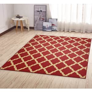 Ottomanson OTH2320-3X5 Trellis Rug, 3 Feet 3 Inch x 5 Feet, Red for $48 Ottomanson OTH2320-3X5 Trellis Rug, 3 Feet 3 Inch x 5 Feet, Red for $48