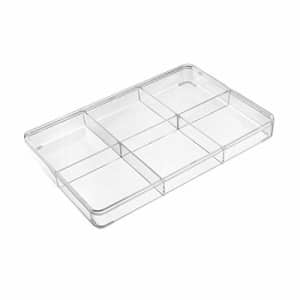 uxcell Component Storage Box - PS Fixed 6 Grids Electronic Component Containers Tool Boxes Clear for $18