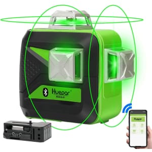 Huepar 3 x 360-Degree Green Beam 3D Laser Level with Bluetooth for $186 Huepar 3 x 360-Degree Green Beam 3D Laser Level with Bluetooth for $186