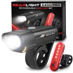 GearLight Rechargeable Bike Light Set for $29