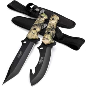 Mossy Oak Fixed Blade Hunting Knife Set for $17