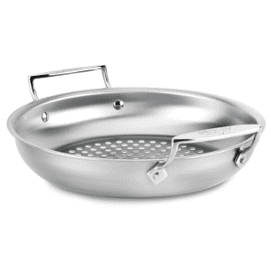 Factory Seconds All-Clad Round Basket Grilling Pan for $20 Factory Seconds All-Clad Round Basket Grilling Pan for $20