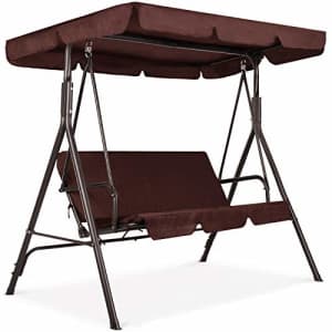 Best Choice Products 3-Person Outdoor Patio Swing Chair, Hanging Glider Porch Bench for Garden, for $140