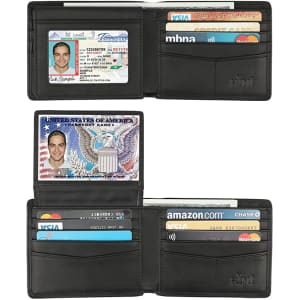 Himi Leather RFID-Blocking Bifold Wallet for $9