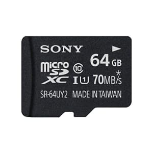 Sony 64GB Micro SDXC Class 10 UHS-1 Memory Card (SR64UY2A/TQ) for $50