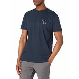 Billabong Men's Classic Short Sleeve Premium Logo Graphic Tee T-Shirt, Stacked Fill Navy, Medium for $26