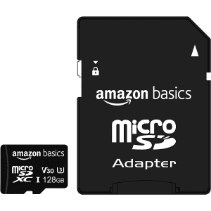 Amazon Basics 128GB microSDXC Memory Card w/ Adapter for $17