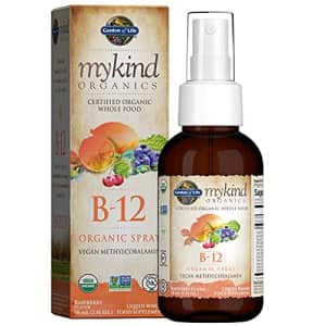 Garden of Life B12 Vitamin - mykind Organic Whole Food B-12 for Metabolism and Energy, Raspberry, for $15