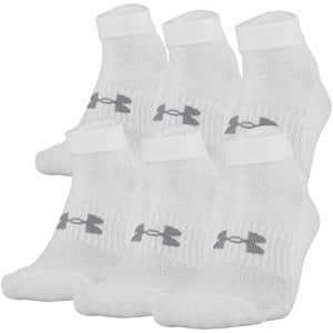 Under Armour Adult Cotton Low Cut Socks, 6-Pairs, White 2, X-Large for $20
