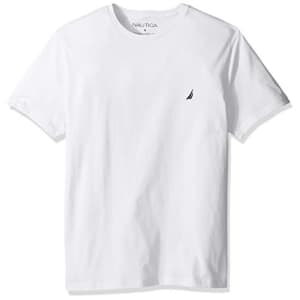 Nautica Men's Short Sleeve Solid Crew Neck T-Shirt, Bright White, X-Large for $30 Nautica Men's Short Sleeve Solid Crew Neck T-Shirt, Bright White, X-Large for $30