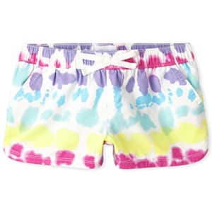 The Children's Place Girls' Printed Drawstring Shorts, Simplywht, 6 for $3 The Children's Place Girls' Printed Drawstring Shorts, Simplywht, 6 for $3