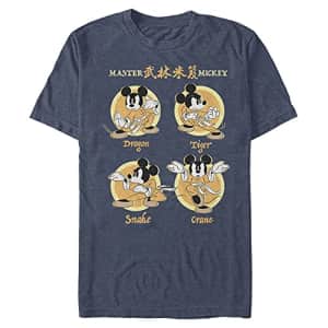 Disney Men's Characters KUNG FU Four UP T-Shirt, Navy Blue Heather, 4X-Large for $19