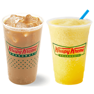 Krispy Kreme Small Lemonade Chiller or Small Iced Coffee: for free Krispy Kreme Small Lemonade Chiller or Small Iced Coffee: for free
