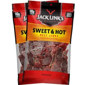 Jack Link's Sweet & Hot Beef Jerky 9-oz. Bag 2-Pack for $14 via Sub & Save Jack Link's Sweet & Hot Beef Jerky 9-oz. Bag 2-Pack for $14 via Sub & Save