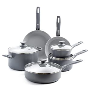 GreenPan Dover Healthy Ceramic Nonstick, 11 Piece Cookware Pots and Pans Set, PFAS-Free, Dishwasher for $140 GreenPan Dover Healthy Ceramic Nonstick, 11 Piece Cookware Pots and Pans Set, PFAS-Free, Dishwasher for $140