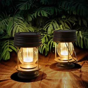 Pearlstar 5.5" LED Hanging Solar Lantern 2-Pack for $19 Pearlstar 5.5" LED Hanging Solar Lantern 2-Pack for $19