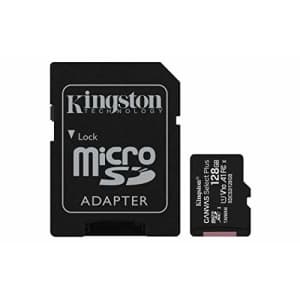 Kingston 128GB microSDHC Canvas Select Plus 100MB/s Read A1 Class 10 UHS-I Memory Card + Adapter for $17 Kingston 128GB microSDHC Canvas Select Plus 100MB/s Read A1 Class 10 UHS-I Memory Card + Adapter for $17