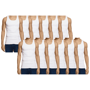 Men's Ribbed Dry Tech Tank Top 12-Pack for $29 Men's Ribbed Dry Tech Tank Top 12-Pack for $29