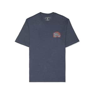 G.H. Bass & Co. Men's Big Short Sleeve Graphic Print T-Shirt, Mood Indigo Heather, 3X-Large Tall for $14