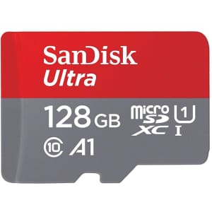 SanDisk 128GB Ultra UHS-I Micro SD Card with Adapter for $18 SanDisk 128GB Ultra UHS-I Micro SD Card with Adapter for $18