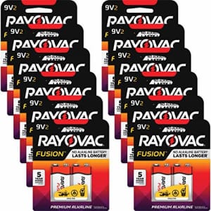 Rayovac Fusion Alkaline 9V Batteries - 12 Count of 2-Pack (24 Batteries) for $166