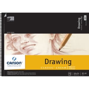 Canson Drawing Paper Pad Party Supplies, Ivory/Cream, 12 Pieces for $16