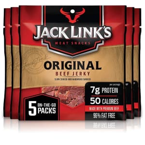 Jack Link's Beef Jerky 0.6-oz. 5-Pack for $4.56 w/ Sub & Save Jack Link's Beef Jerky 0.6-oz. 5-Pack for $4.56 w/ Sub & Save