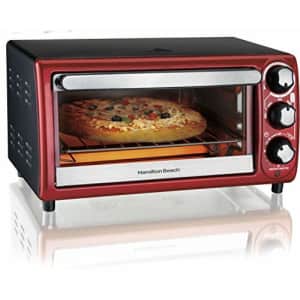 Hamilton Beach 4-Slice Toaster Oven, Red for $40