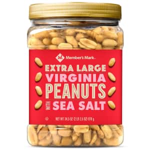Member's Mark Extra Large Virginia Peanuts 34.5-oz Container for $5