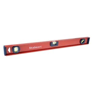 Stalwart 24 Inch I Beam Level, Aluminum With Magnetic Rubber End Caps For Durable, Accurate Measuring and for $30