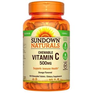 Sundown Naturals Chewable Vitamin C 500 mg 100 Tablets for $14