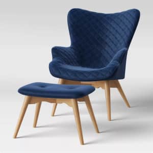 Project 62 Ducon Modern Stitched Accent Chair w/ Ottoman for $210 Project 62 Ducon Modern Stitched Accent Chair w/ Ottoman for $210