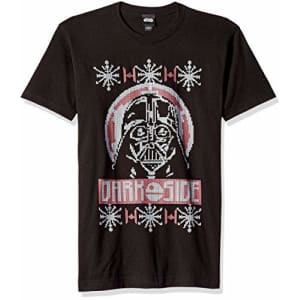 STAR WARS Men's Ugly Christmas Dark Side T-Shirt - Black - 5X Large for $17