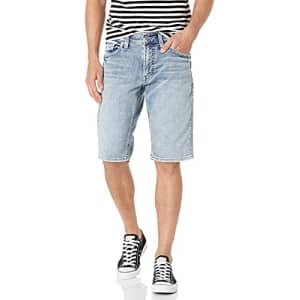 Silver Jeans Co. Men's Zac Relaxed Fit Shorts, Light Shade, 29W x 12.5L for $15 Silver Jeans Co. Men's Zac Relaxed Fit Shorts, Light Shade, 29W x 12.5L for $15