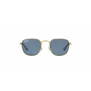 Ray-Ban Junior Kids' RJ9557S Square Sunglasses, Legend Gold/Dark Blue Polarized, 46 mm for $87 Ray-Ban Junior Kids' RJ9557S Square Sunglasses, Legend Gold/Dark Blue Polarized, 46 mm for $87