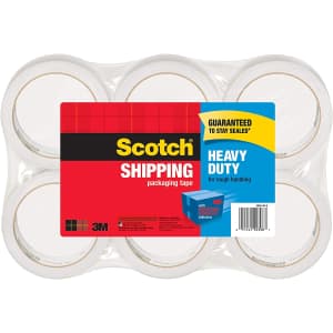 Scotch Heavy Duty Shipping Packaging Tape 6-Pack for $17 via Sub & Save Scotch Heavy Duty Shipping Packaging Tape 6-Pack for $17 via Sub & Save