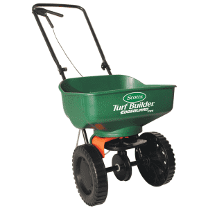 Scotts Turf Builder EdgeGuard Mini Broadcast Spreader for $36 Scotts Turf Builder EdgeGuard Mini Broadcast Spreader for $36