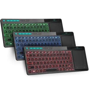 Rii K18 Plus Wireless 3-LED Backlit Keyboard w/ Trackpad for $27