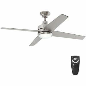 Home Decorators Collection Mercer 52 in. LED Indoor Brushed Nickel Ceiling Fan for $145 Home Decorators Collection Mercer 52 in. LED Indoor Brushed Nickel Ceiling Fan for $145