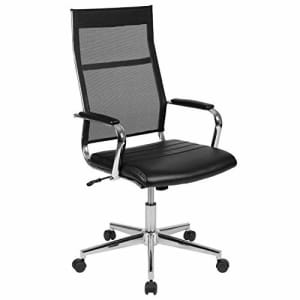 Flash Furniture High Back Black Mesh Contemporary Executive Swivel Office Chair with LeatherSoft for $131
