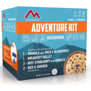 Mountain House Adventure Weekender Kit for $39 Mountain House Adventure Weekender Kit for $39