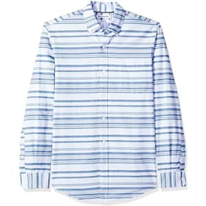 Amazon Essentials Men's Slim-Fit Long-Sleeve Stripe Pocket Oxford Shirt from $6 Amazon Essentials Men's Slim-Fit Long-Sleeve Stripe Pocket Oxford Shirt from $6