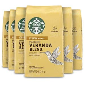 Starbucks Blonde Roast Ground Coffee Veranda Blend 100% Arabica 6 bags (12 oz. each) for $54