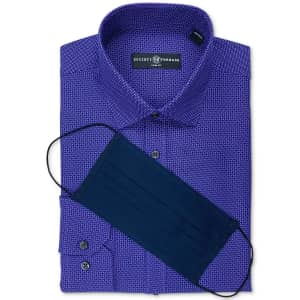 Society of Threads Men's Slim-Fit Non-Iron Dress Shirt w/ Mask for $9 Society of Threads Men's Slim-Fit Non-Iron Dress Shirt w/ Mask for $9