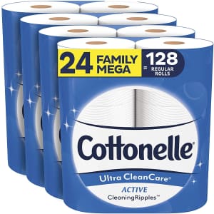 Cottonelle Ultra CleanCare Soft Toilet Paper 24-Pack for $25