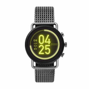 Skagen Connected Falster 3 Gen 5 Stainless Steel Mesh Touchscreen Smartwatch, Color: Gunmetal for $194